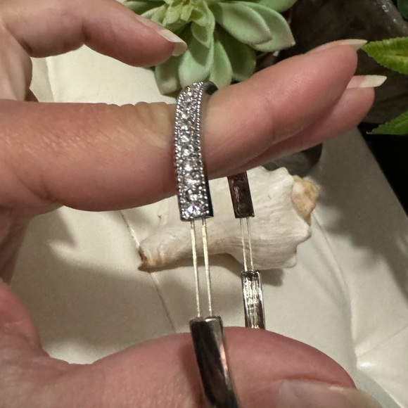 Crystal Encrusted Bangle-Silver Toned - Picture 12 of 15